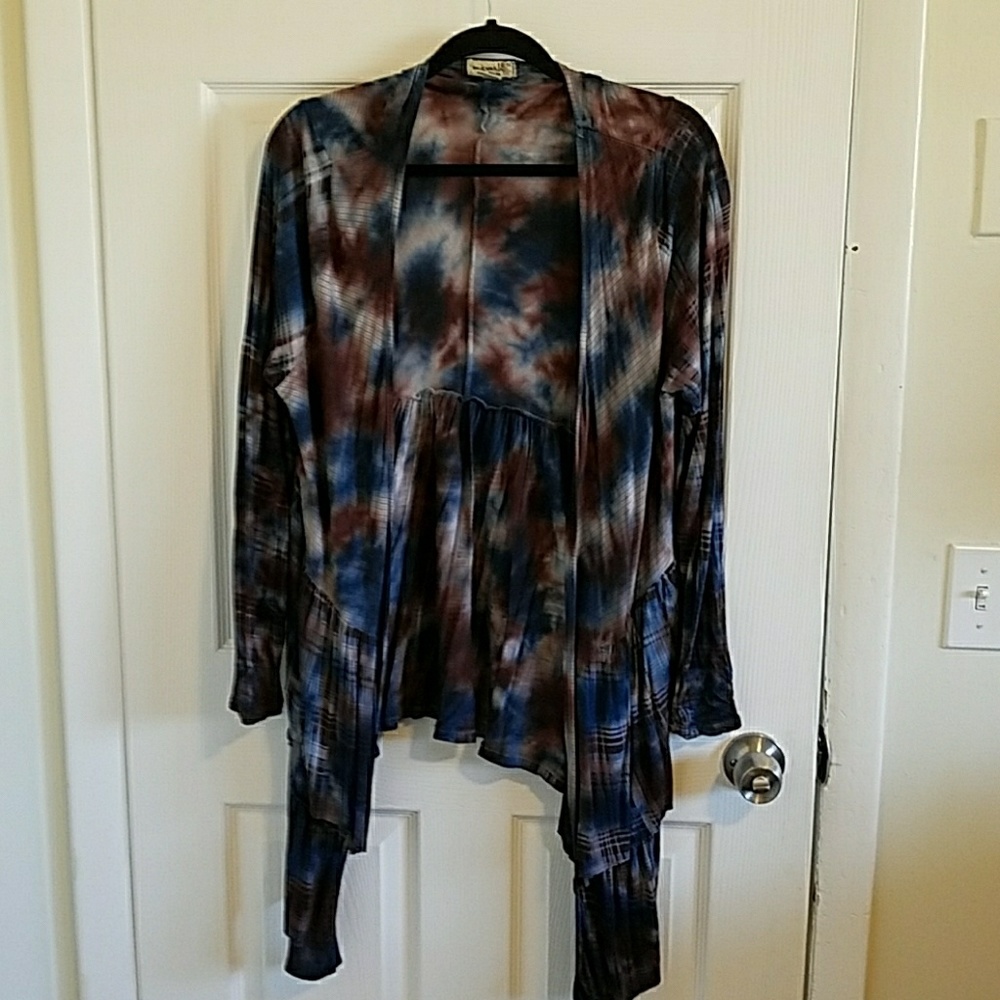 One world tie dye Cardigan 1X